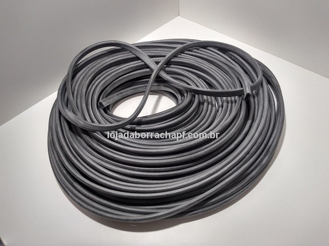 N173 Borracha esponjosa em "U" 12,5x6,5x1,5mm Rolo 100 Metros