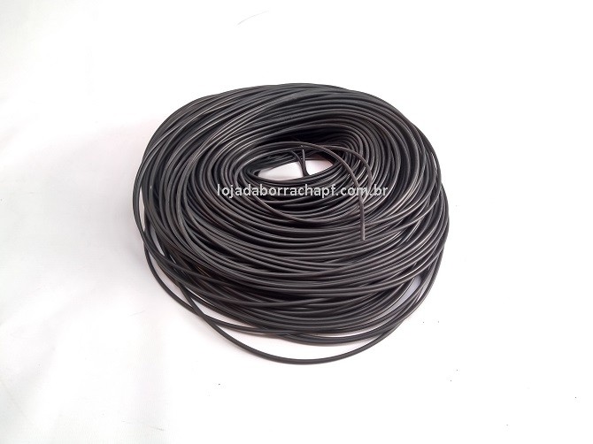 N180 Cordão de borracha maciça 3mm rolo com 100 metros