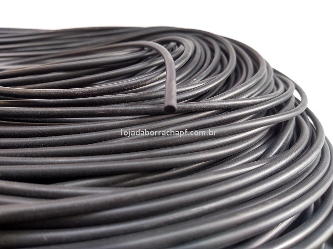 N180 Cordão de borracha maciça 3mm rolo com 100 metros