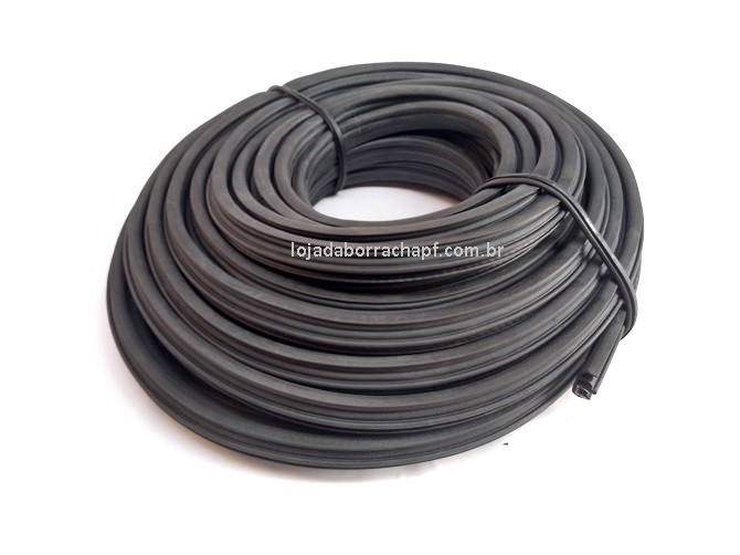 N105 Borracha porta s/aba Universal Rolo 25 Metros