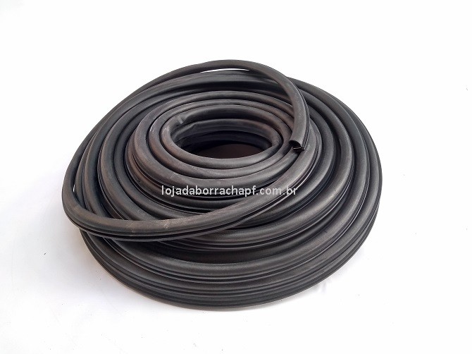 N167 Borracha de porta bulbo baixo s/aba (metro) Universal Rolo 50 Metros