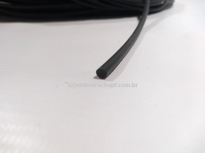 N182 Cordão de borracha maciça 4mm Rolo 150 metros