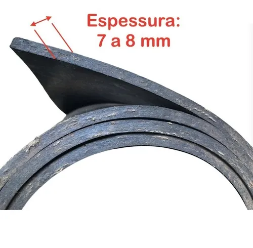 Placa de Borracha 2,60 metros x 0,60 centímetros x 7 milímetros de espessura