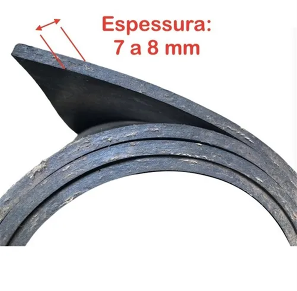 Placa de Borracha 2,60 x 1,20 metros x 7 milímetros de espessura 