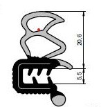 N148 Borracha portas Rolo 30 Metros