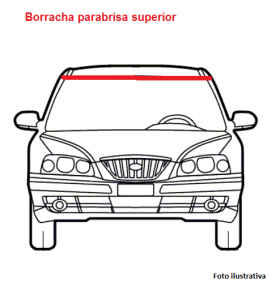 Borr. parabrisa superior interna 3 peças Honda Civic 07/11