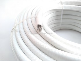 N165 Perfil de PVC em U 14,0x9,0x3,5mm Branco couro cobra rolo 50 metros