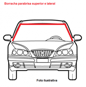 Borr. parabrisa superior/lateral Ecosport  03/12