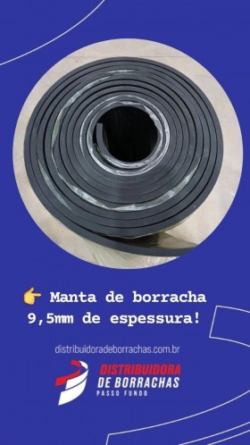 R8 Lençol de borracha (SBR) 9,5mm x 1,00 metro (sem lona)
