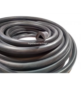 N149 Borracha maciça em "U" 25X25X9,5mm Rolo 25 Metros