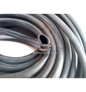 N167 Borracha de porta bulbo baixo s/aba (metro) Universal Rolo 50 Metros