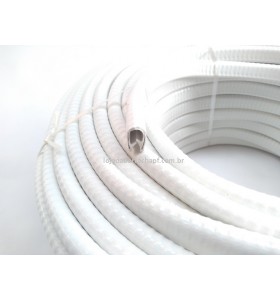 N165 Perfil de PVC em U 14,0x9,0x3,5mm Branco couro cobra rolo 50 metros