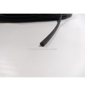 N182 Cordão de borracha maciça 4mm Rolo 150 metros