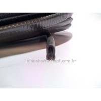 N38 Perfil de PVC em "U" 9x14mm Preto Rolo com 50 mts (casca de cobra)