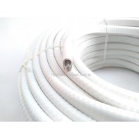 N165 Perfil de PVC em U 14,0x9,0x3,5mm Branco couro cobra rolo 50 metros